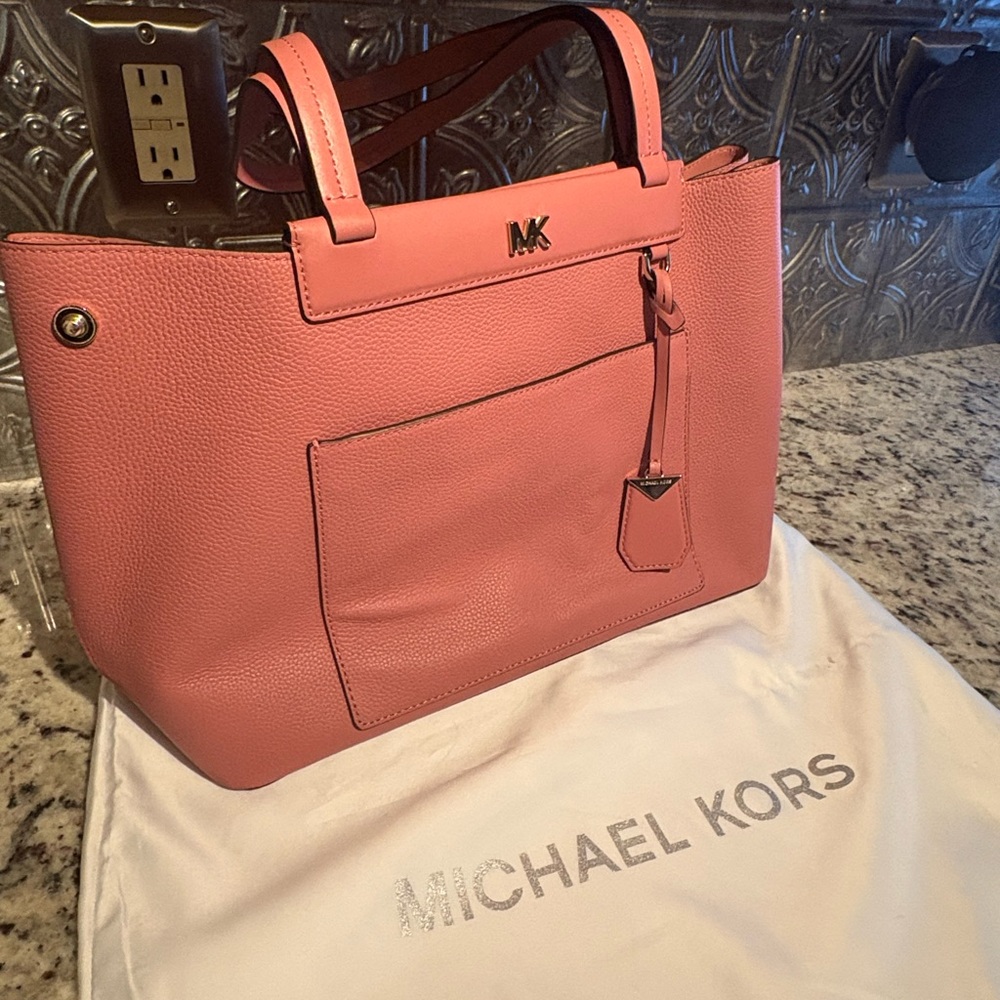 Michael Kors Pink Saffiano Leather Tote
